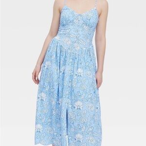 Roller Rabbit x Target Women's Floral Vines Drop Waist Midi A-Line Dress Small